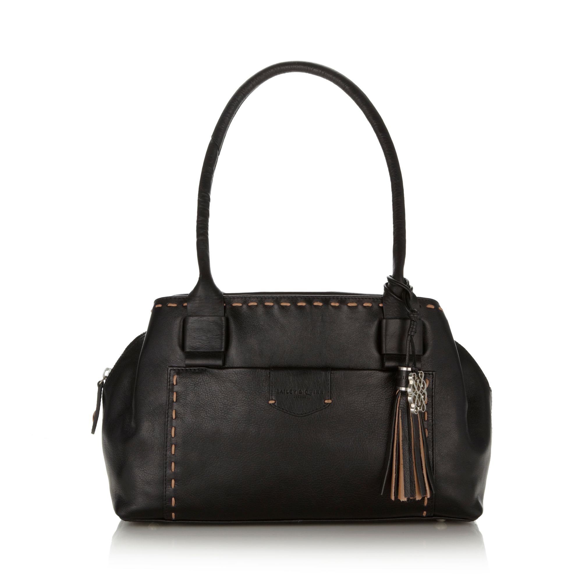 Bailey & Quinn Womens Black 'Hampton Court' Leather Shoulder Bag From