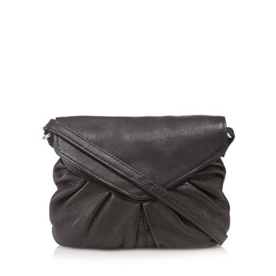 Black 'Viper' frill clutch bag