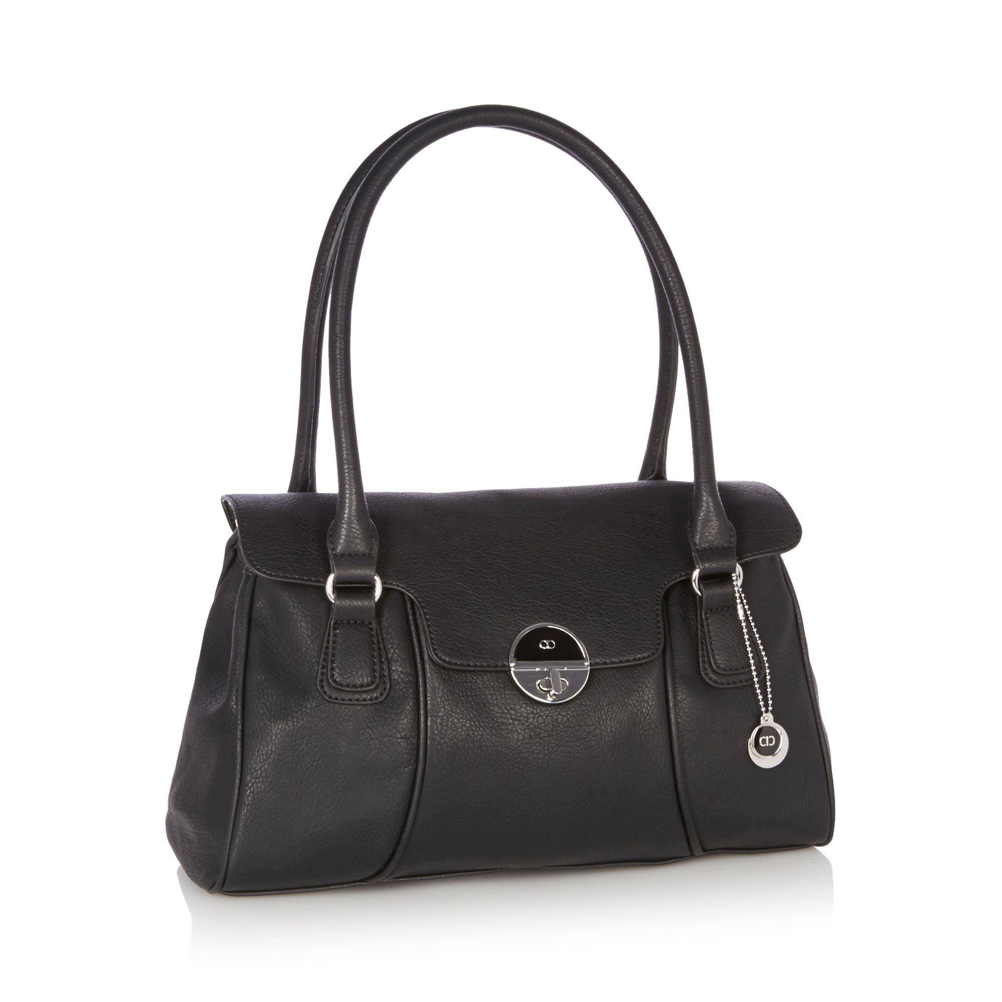 The Collection Womens Black Twist Lock Shoulder Bag From Debenhams | eBay