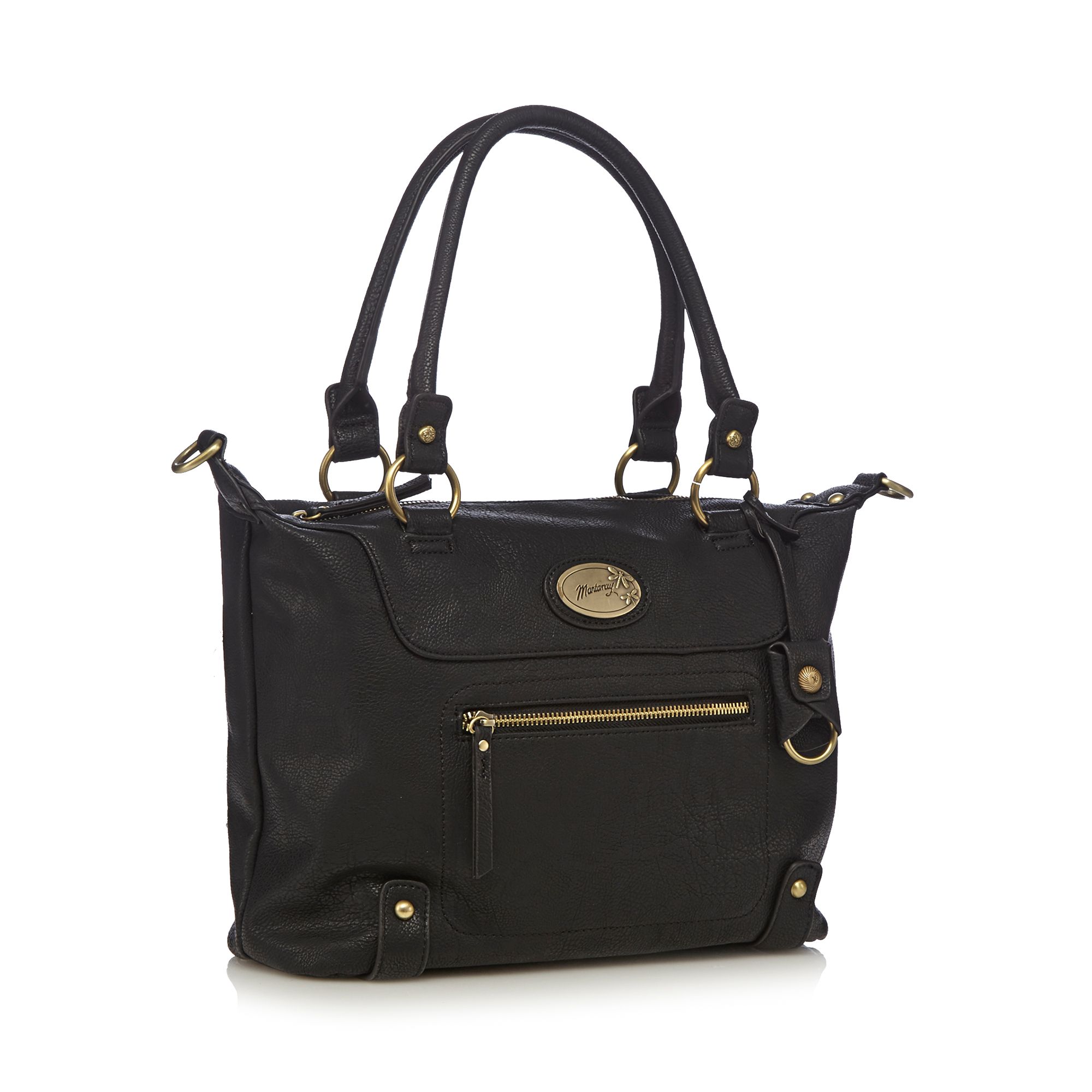 Mantaray Womens Black Zip Front Large Bowler Bag From Debenhams | eBay