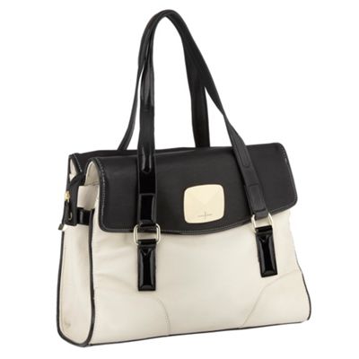 White block music handbag