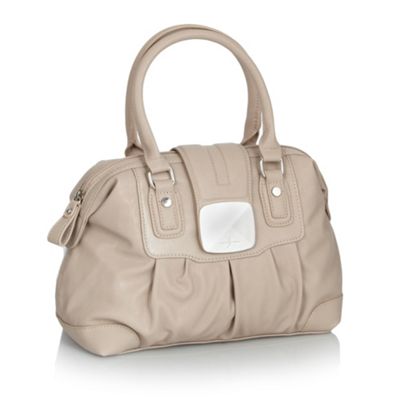 Light pink ruched shoulder handbag