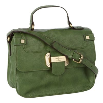 Green mini satchel handbag