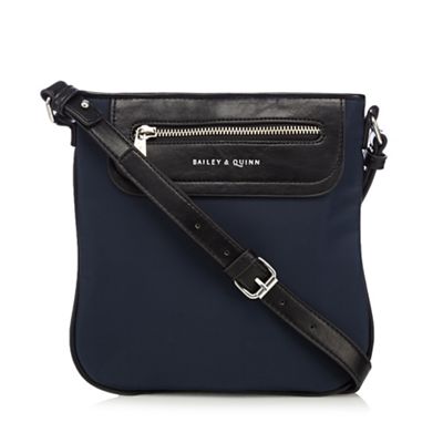 Bailey  Quinn - Navy zip pocket cross body bag