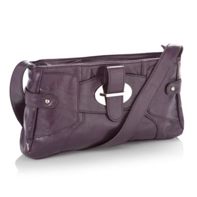 Purple small underarm shoulder handbag