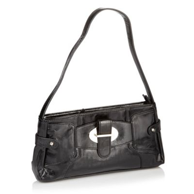 Black small underarm shoulder handbag