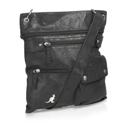 Black Grained Across Body Handbag                                                                                               