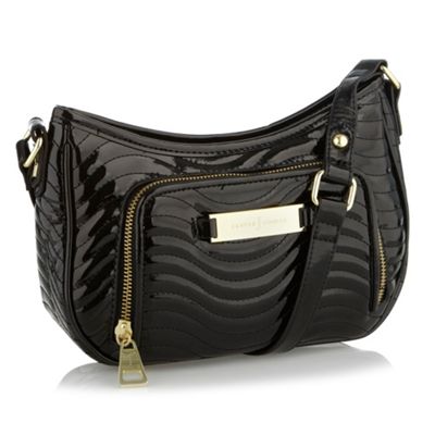 Black quilted across body bag