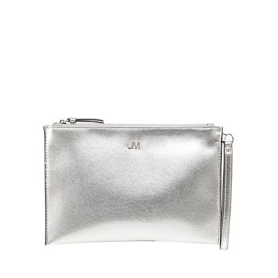 debenhams silver clutch bag