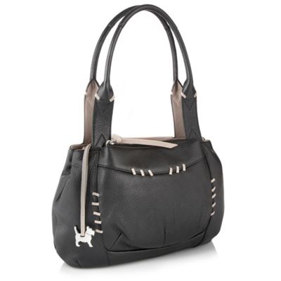 Black mock stitch bowling bag