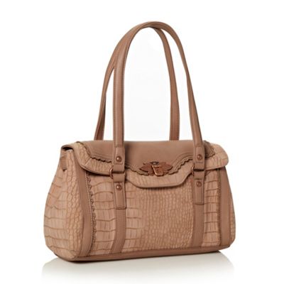 Light Pink Scalloped Trimmed Shoulder Bag                                                                                       