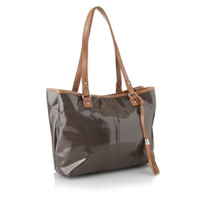 Dark Grey Tasselled Tote Bag                                                                                                    