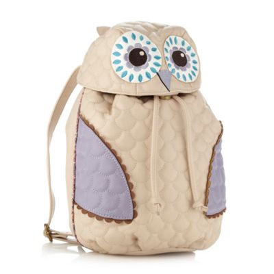 Cream owl backpack