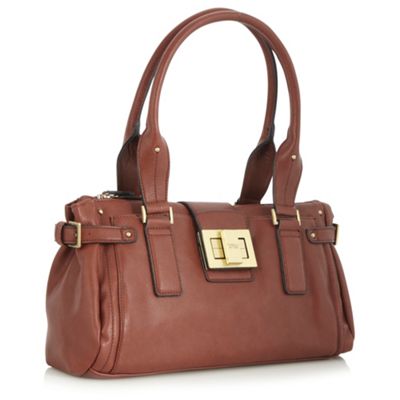 Brown Buckle Shoulder Bag