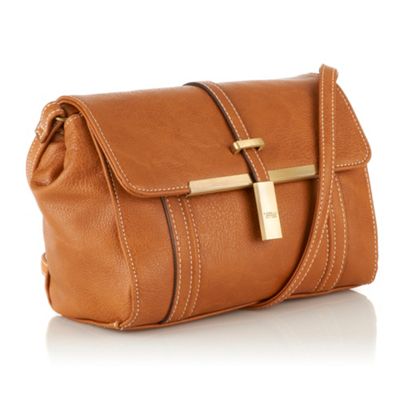 Tan Small Faux Leather Across Body Bag