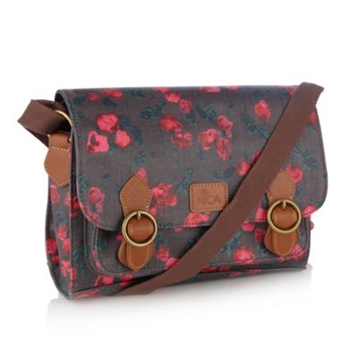 Dark Grey Tulip Canvas Satchel Bag