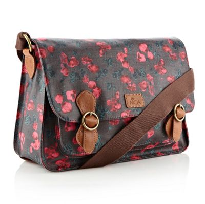 Dark Grey Tulip Canvas Satchel Bag