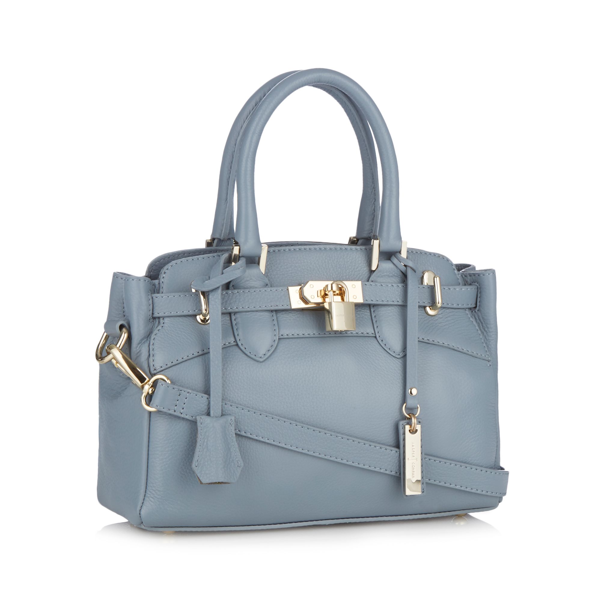 J By Jasper Conran Womens Designer Light Blue Leather Mini Tote Bag eBay