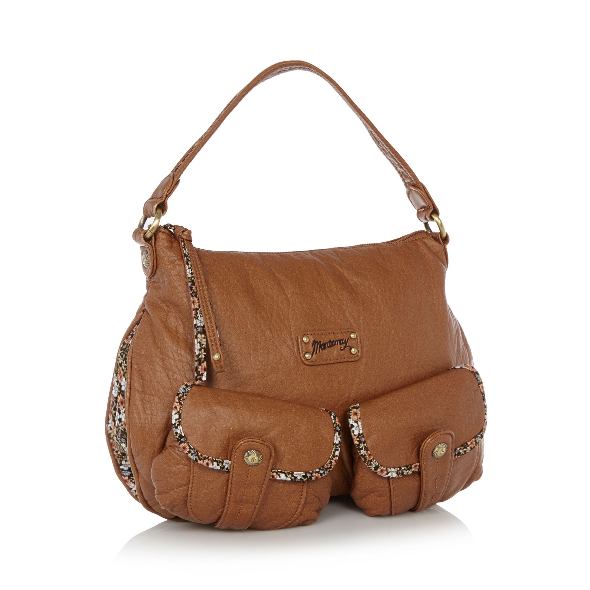 Mantaray Womens Tan Ditsy Trim Hobo Bag From Debenhams eBay