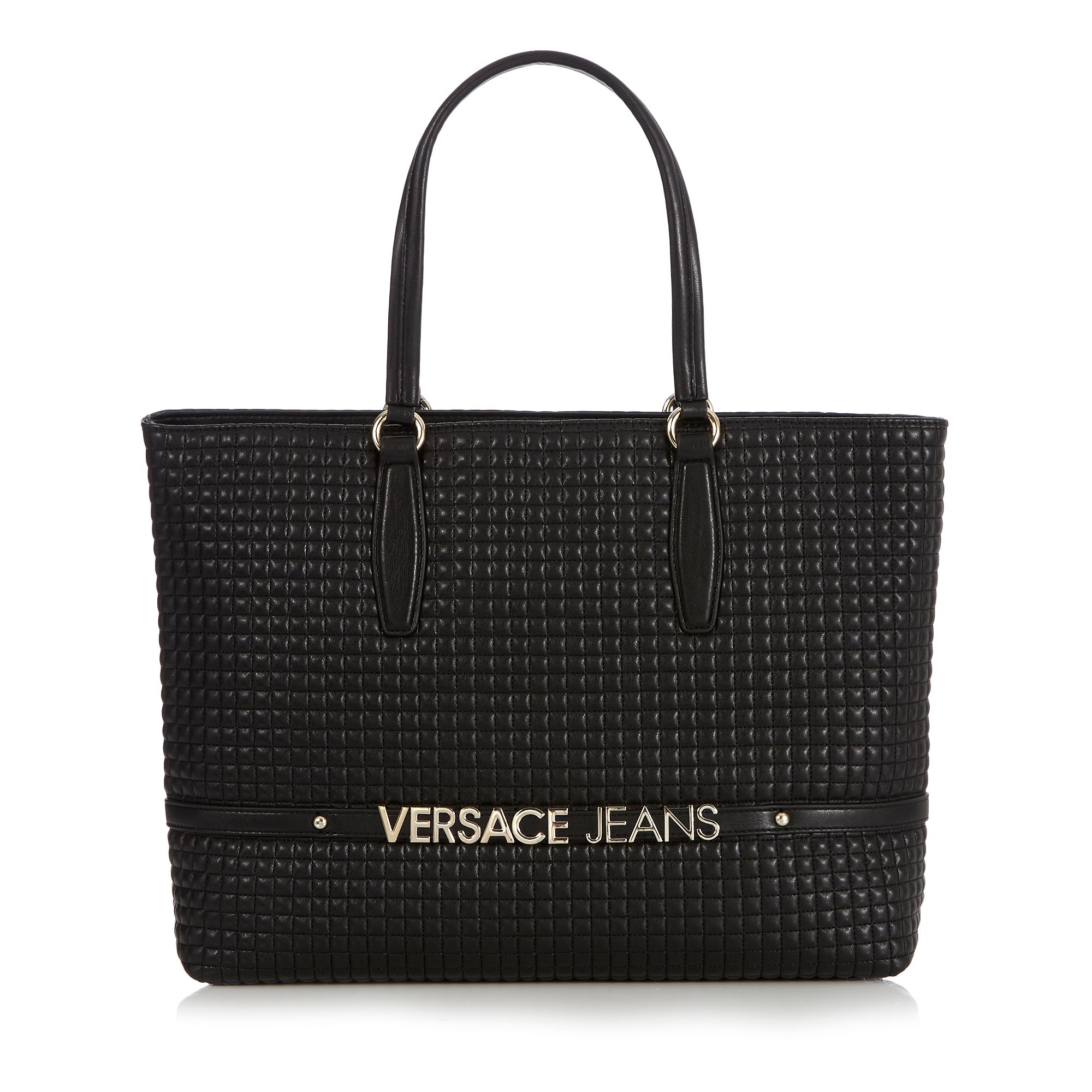 Versace Jeans Womens Black Quilted Shopper Bag From Debenhams eBay