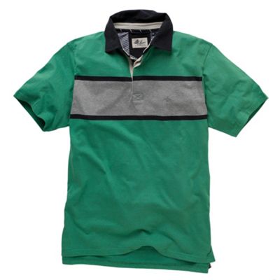 Green chest stripe rugby shirt