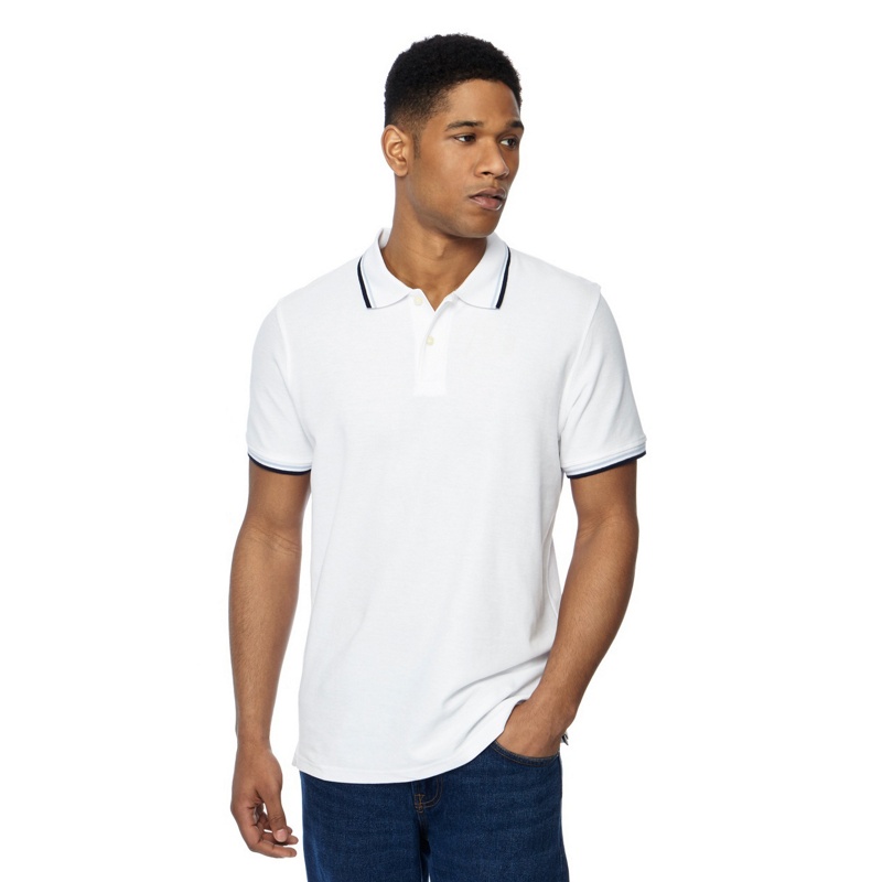 Maine New England - Big And Tall Pack Of 2 White Tipped Polo Shirts Review