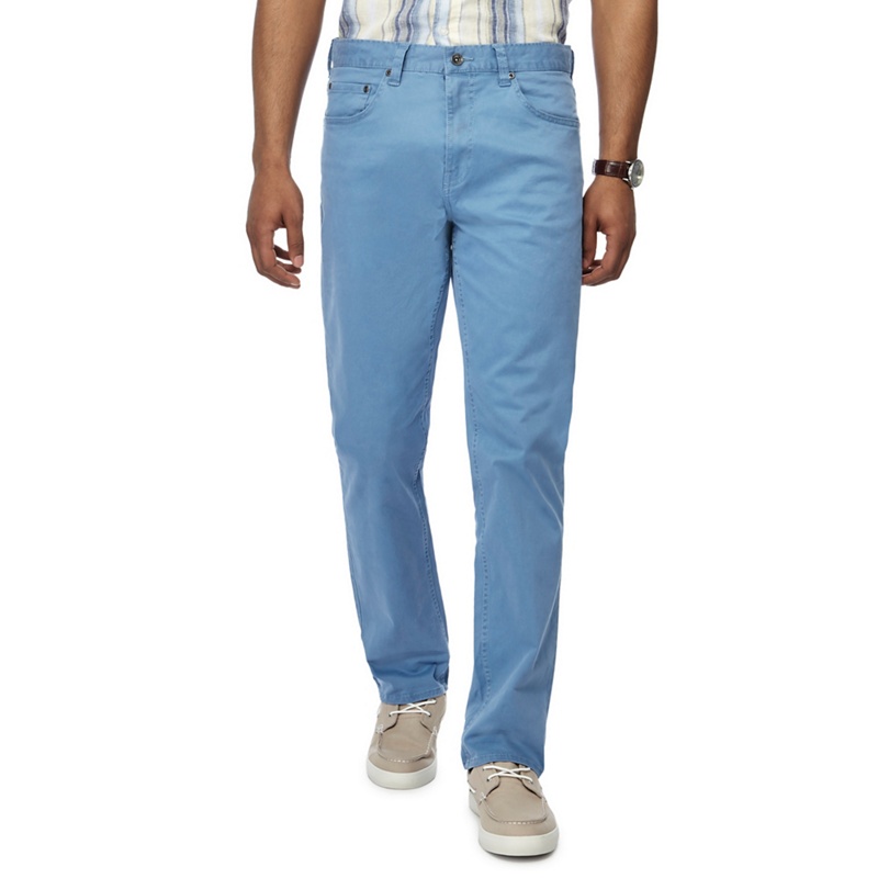 Maine New England - Big And Tall Blue Washed Chino Trousers Review