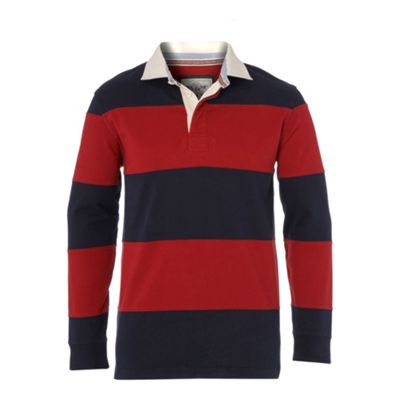 Red striped rugby shirt