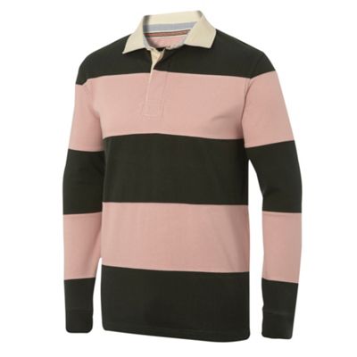 Pink cut and sew rugby shirt