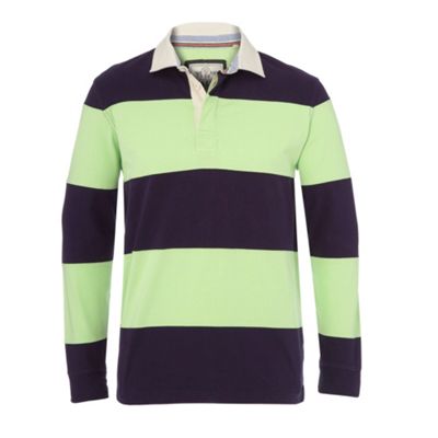 Maine New England Purple striped rugby shirt