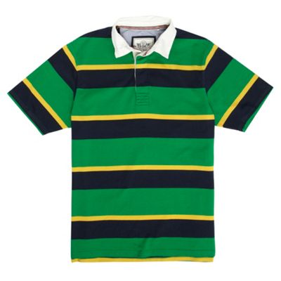 Green striped rugby shirt