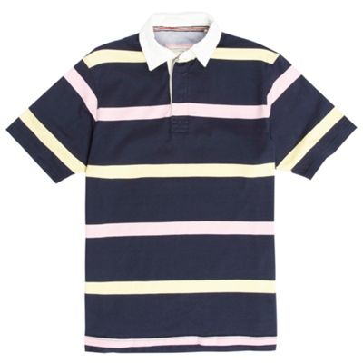 Maine New England Navy stripe rugby shirt