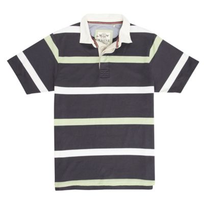 Pale green striped rugby shirt