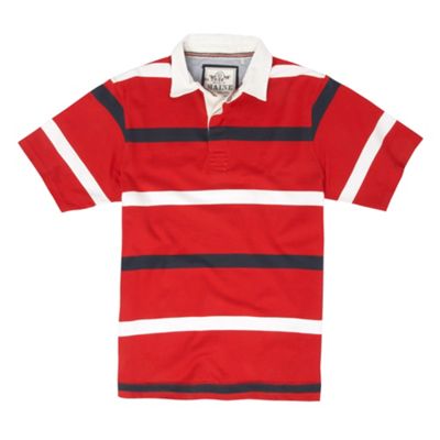 Navy striped rugby shirt