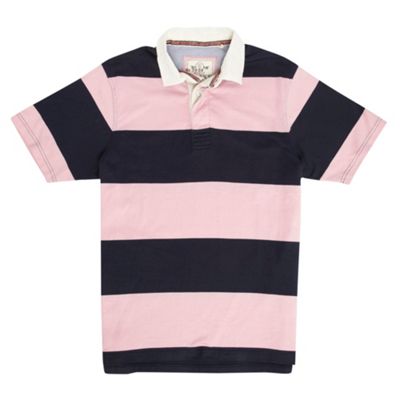 Maine New England Pale pink striped rugby shirt