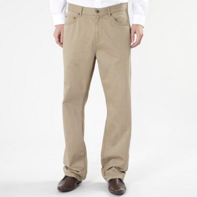 Camel varied herringbone trousers