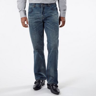 Dark blue tinted regular fit jeans