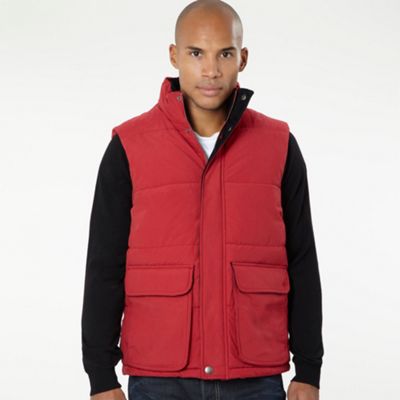 Red padded gilet