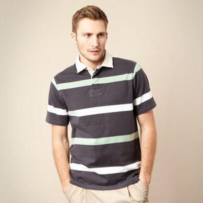 Maine New England Dark grey striped rugby shirt