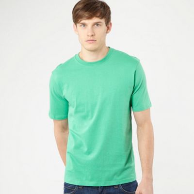 Green plain crew neck t-shirt