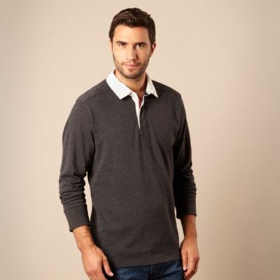 Dark grey jersey rugby shirt