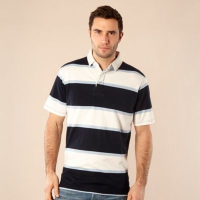 Big and tall cream multi striped polo shirt                                                                                     