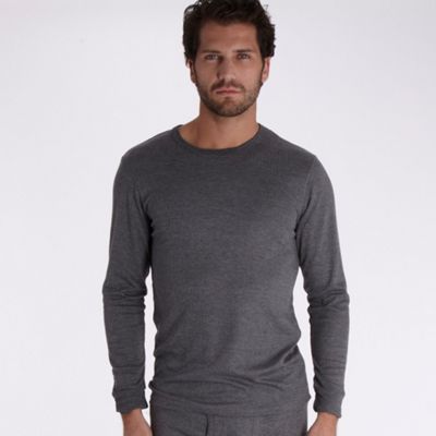 Grey thermal long sleeved t-shirt