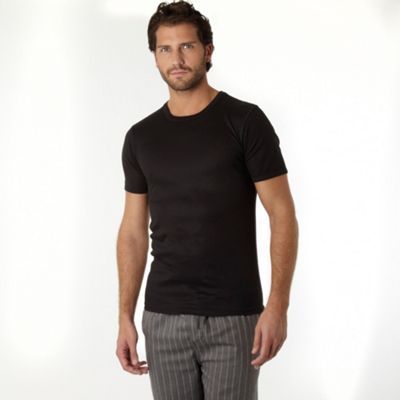 Black thermal short-sleeved t-shirt
