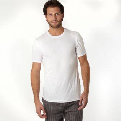 White thermal short-sleeved t-shirt