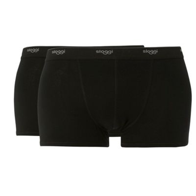 Pack of two black basic trunks