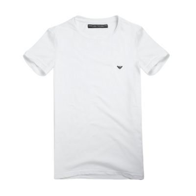 White crew neck short sleeve t-shirt