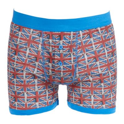 Blue Union Jack button boxers