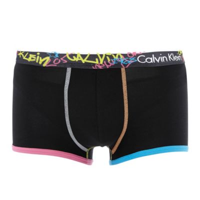 Black Graffiti Low Rise Trunks