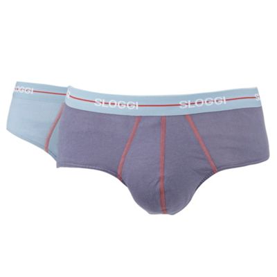 Pack of two light blue midi briefs